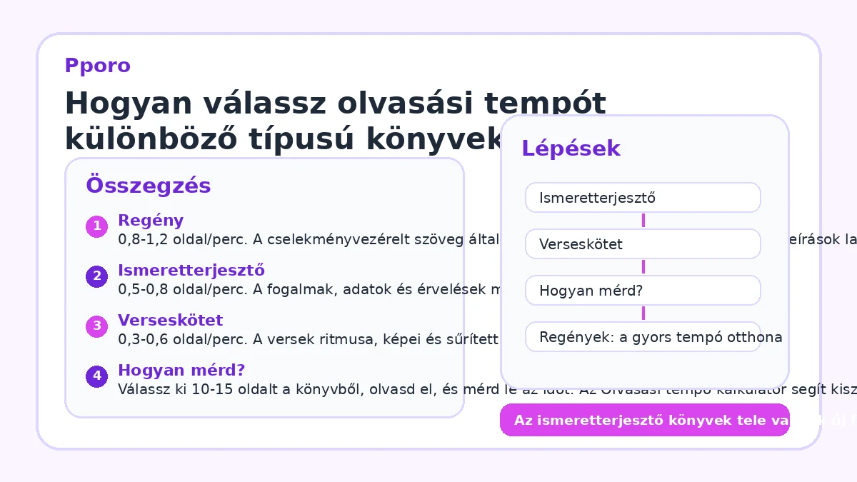 Hogyan válassz olvasási tempót különböző típusú könyvekhez?