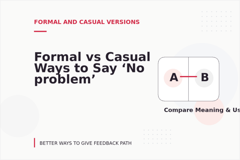 Formal vs Casual Ways to Say ‘No problem’ Formal vs Casual Ways to Say ‘No problem’